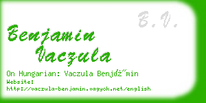 benjamin vaczula business card